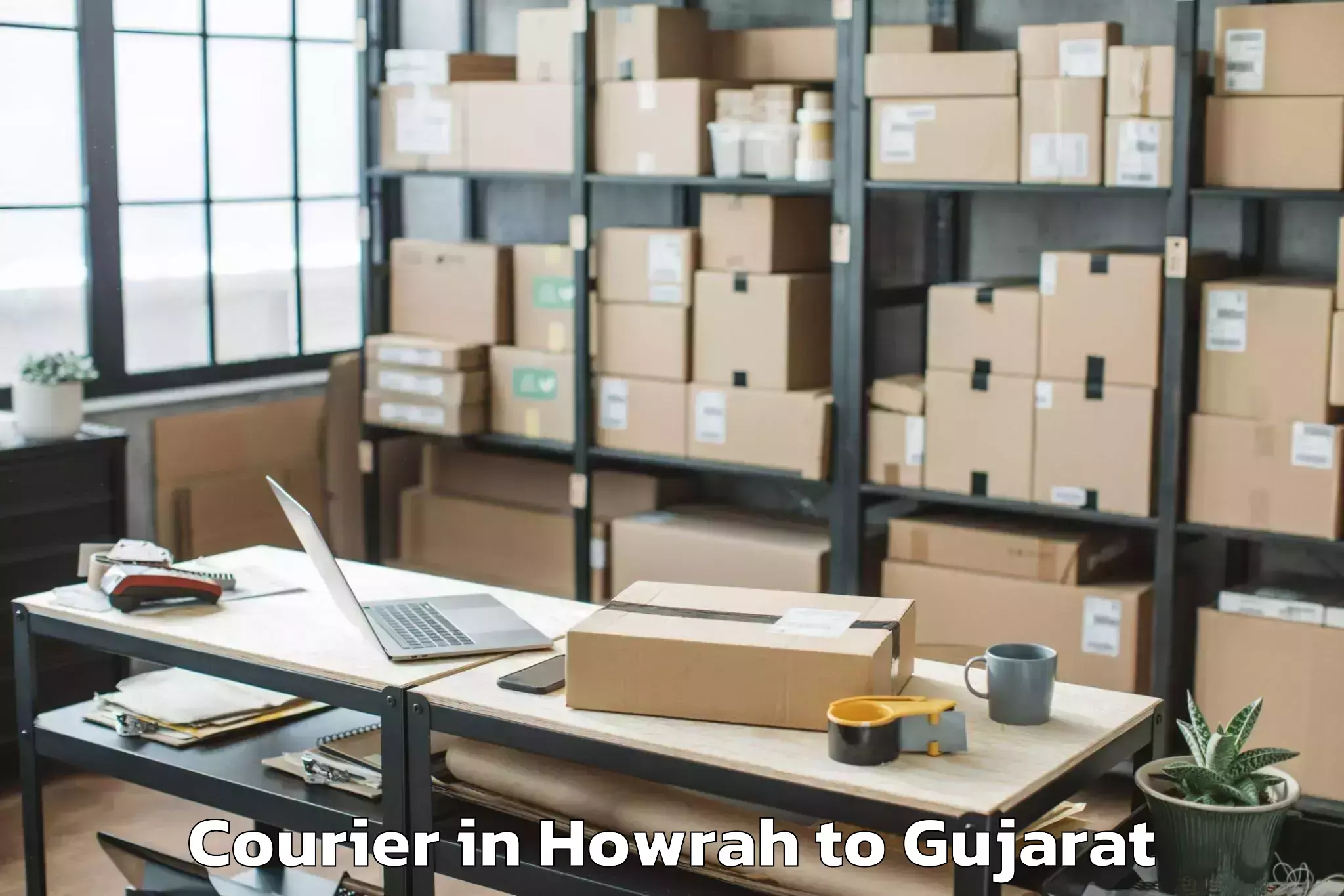 Expert Howrah to Ganpat University Mehsana Courier